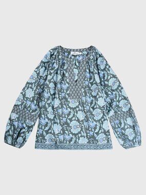 vineyard vines Printed Long-Sleeve Popover Top XS